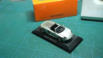 MAXICHAMPS 1/43 Литая под давлением модель автомобиля Porschen Carrera GT Sliver Имитационная модель автомобиля