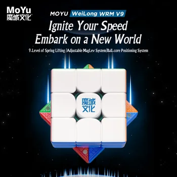 Moyu 2023 Weilong WRM V9 MagLev Ball Core UV 3x3x3 Cube WR M V9 Магнитная Скоростная Головоломка WRM V9 UV 3x3 Professional Magic Cubo Mag