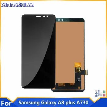 Super Amoled Для Samsung Galaxy A8 plus A730 A730F ЖК-дисплей с Сенсорным Экраном и Цифровым Преобразователем в сборе для Galaxy A8 + 2018 Duos