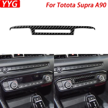 Для Toyota Supra A90 2019-2022 Накладка на панель управления центральным кондиционером из углеродного волокна, наклейка для украшения интерьера автомобиля