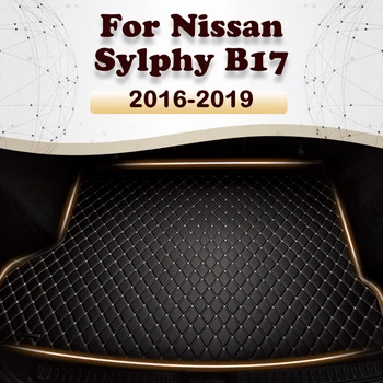 Коврик в багажник автомобиля для Nissan Sylphy B17 2012-2022 21 20 19 18 17 16 15 14 13 Индивидуальные Автомобильные Аксессуары для украшения интерьера автомобиля