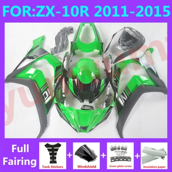 Комплект мотоциклетных обтекателей для Ninja ZX-10R ZX10R zx 10r 2011 2012 2013 2014 2015 11 12 13 14 15 комплект крышки бака обтекателя черный зеленый