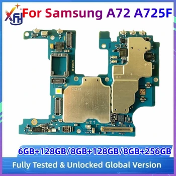 Оригинальный Разблокированный Mainbaord MB для Samsung Galaxy A72 A725F 128 ГБ Модуль Материнской Платы PCB С Полными Чипами Logic Baords