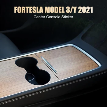 Отделка центральной консоли Внутренняя отделка Наклейка на Центральную панель управления автомобиля из ПВХ пленки для Tesla Model 3 Model Y 21-22 в разных стилях